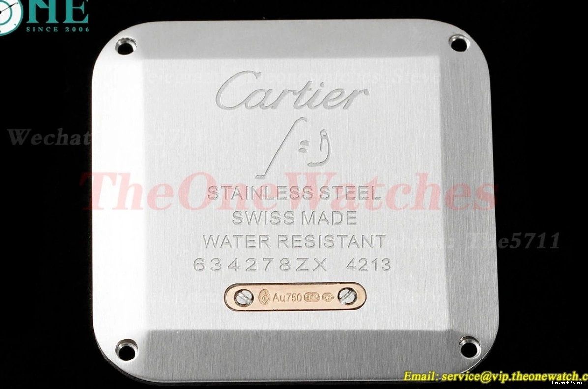 Dumont Santos Silver RG Quartz AF Dial Red SA 0408